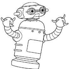 Astro robot coloring page