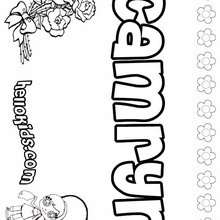 Camryn - Coloring page - NAME coloring pages - GIRLS NAME coloring pages - C names for girls coloring sheets