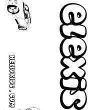Elexis - Coloring page - NAME coloring pages - BOYS NAME coloring pages - Boys names starting with E or F coloring pages