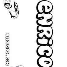 Enrico - Coloring page - NAME coloring pages - BOYS NAME coloring pages - Boys names starting with E or F coloring pages
