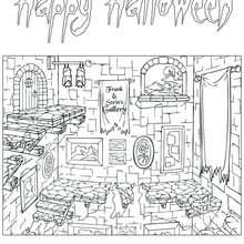 Frankenstein gallery coloring page - Coloring page - HOLIDAY coloring pages - HALLOWEEN coloring pages - HALLOWEEN CHARACTERS coloring pages