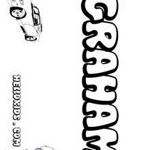 Graham - Coloring page - NAME coloring pages - BOYS NAME coloring pages - Boys names which start with E or F coloring pages