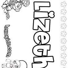 Lizeth - Coloring page - NAME coloring pages - GIRLS NAME coloring pages - L girl names coloring posters