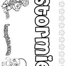Stormie - Coloring page - NAME coloring pages - GIRLS NAME coloring pages - S girls names coloring posters