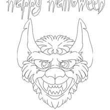 Creepy Werewolf coloring page