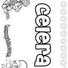 Celera - Coloring page - NAME coloring pages - GIRLS NAME coloring pages - C names for girls coloring sheets