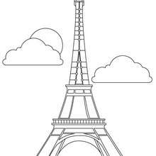 Eiffel tower coloring page - Coloring page - COUNTRIES Coloring Pages - FRANCE coloring pages