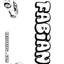 Fabian - Coloring page - NAME coloring pages - BOYS NAME coloring pages - Boys names starting with E or F coloring pages