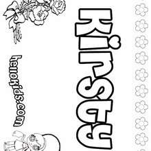 Kirsty - Coloring page - NAME coloring pages - GIRLS NAME coloring pages - K names for girls coloring posters