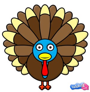 How to draw how to draw a thanksgiving turkey - Hellokids.com