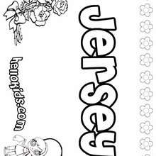 Jersey - Coloring page - NAME coloring pages - GIRLS NAME coloring pages - J names for girls coloring pages