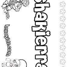 Shakierra - Coloring page - NAME coloring pages - GIRLS NAME coloring pages - S girls names coloring posters