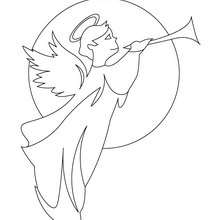 Angel Gabriel coloring page - Coloring page - HOLIDAY coloring pages - CHRISTMAS coloring pages - CHRISTMAS ANGEL coloring pages