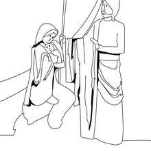 Birth of Jesus coloring page - Coloring page - HOLIDAY coloring pages - CHRISTMAS coloring pages - NATIVITY coloring pages - HOLY FAMILY coloring pages