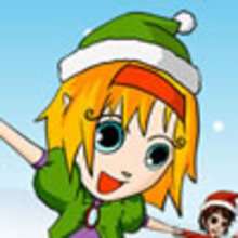 Natal para crianças, Ilustração de uma menina se divertindo no natal