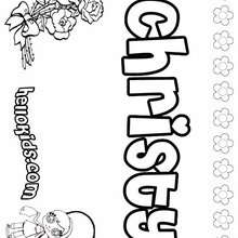 Christy - Coloring page - NAME coloring pages - GIRLS NAME coloring pages - C names for girls coloring sheets