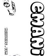 Emani - Coloring page - NAME coloring pages - BOYS NAME coloring pages - Boys names starting with E or F coloring pages