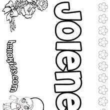 Jolene - Coloring page - NAME coloring pages - GIRLS NAME coloring pages - J names for girls coloring pages