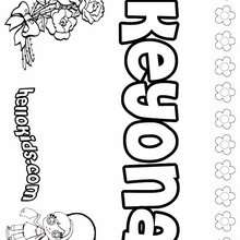 Keyona - Coloring page - NAME coloring pages - GIRLS NAME coloring pages - K names for girls coloring posters