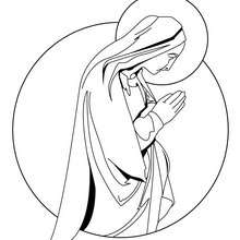 Virgin Mary coloring page