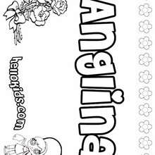 Anglina - Coloring page - NAME coloring pages - GIRLS NAME coloring pages - A names for girls coloring sheets