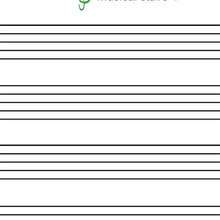 Musical stave 4 - Coloring page - MUSICAL coloring pages - MUSICAL ACADEMY coloring pages