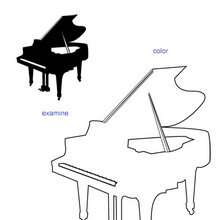 Piano worksheet coloring page - Coloring page - MUSICAL coloring pages - MUSICAL ACADEMY coloring pages