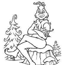 The Grinch is unhappy coloring page