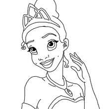 Beautiful Tiana coloring page - Coloring page - DISNEY coloring pages - Princess and the Frog coloring pages