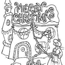Whoville's Merry Christmas Lights coloring page