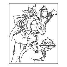 Gold Frankincense Myrrh coloring page - Coloring page - HOLIDAY coloring pages - CHRISTMAS coloring pages - THREE WISE MEN coloring pages - Biblical Magi coloring pages