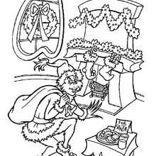 Grinch stole Christmas coloring page - Coloring page - HOLIDAY coloring pages - CHRISTMAS coloring pages - HOW THE GRINCH STOLE CHRISTMAS coloring pages