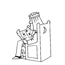 Melchior the persian king coloring page