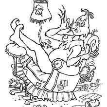 Lazy Grinch coloring page - Coloring page - HOLIDAY coloring pages - CHRISTMAS coloring pages - HOW THE GRINCH STOLE CHRISTMAS coloring pages
