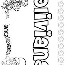 Oliviana - Coloring page - NAME coloring pages - GIRLS NAME coloring pages - O, P, Q names fo girls posters