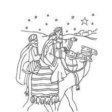 The Journey of the Three Wise Men coloring page