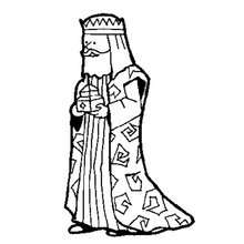 Melchior Wise man coloring page - Coloring page - HOLIDAY coloring pages - CHRISTMAS coloring pages - THREE WISE MEN coloring pages - Melchior coloring pages