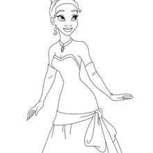 Tiana the princess coloring page - Coloring page - DISNEY coloring pages - Princess and the Frog coloring pages