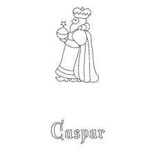 Magi King Gaspar coloring page