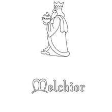 Wise man Melchior coloring page - Coloring page - HOLIDAY coloring pages - CHRISTMAS coloring pages - THREE WISE MEN coloring pages - Melchior coloring pages