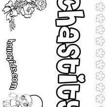 Chastity - Coloring page - NAME coloring pages - GIRLS NAME coloring pages - C names for girls coloring sheets