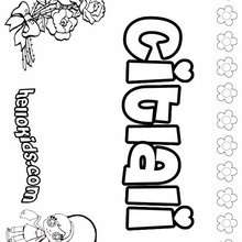 Citlali - Coloring page - NAME coloring pages - GIRLS NAME coloring pages - C names for girls coloring sheets