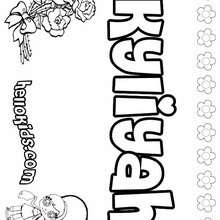 Kyliyah - Coloring page - NAME coloring pages - GIRLS NAME coloring pages - K names for girls coloring posters