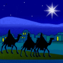 Wise men animated gifs - Drawing for kids - ANIMATED GIFS - CHRISTMAS animated Gifs - THREE WISE MEN animated gifs