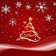 Christmas red tree wallpaper - Drawing for kids - WALLPAPERS - CHRISTMAS Wallpapers - CHRISTMAS TREE wallpapers