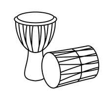 Drums coloring page - Coloring page - HOLIDAY coloring pages - KWANZAA coloring pages