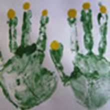 Handprint Menorah craft for kids