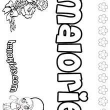 Malorie - Coloring page - NAME coloring pages - GIRLS NAME coloring pages - M names for girls coloring posters