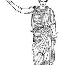 GODDESS ARTEMIS coloring page - Coloring page - COUNTRIES Coloring Pages - GREECE coloring pages - GREEK MYTHOLOGY coloring pages - GREEK GODDESSES coloring pages