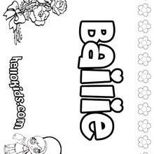 Bailie - Coloring page - NAME coloring pages - GIRLS NAME coloring pages - B names for girls coloring sheets